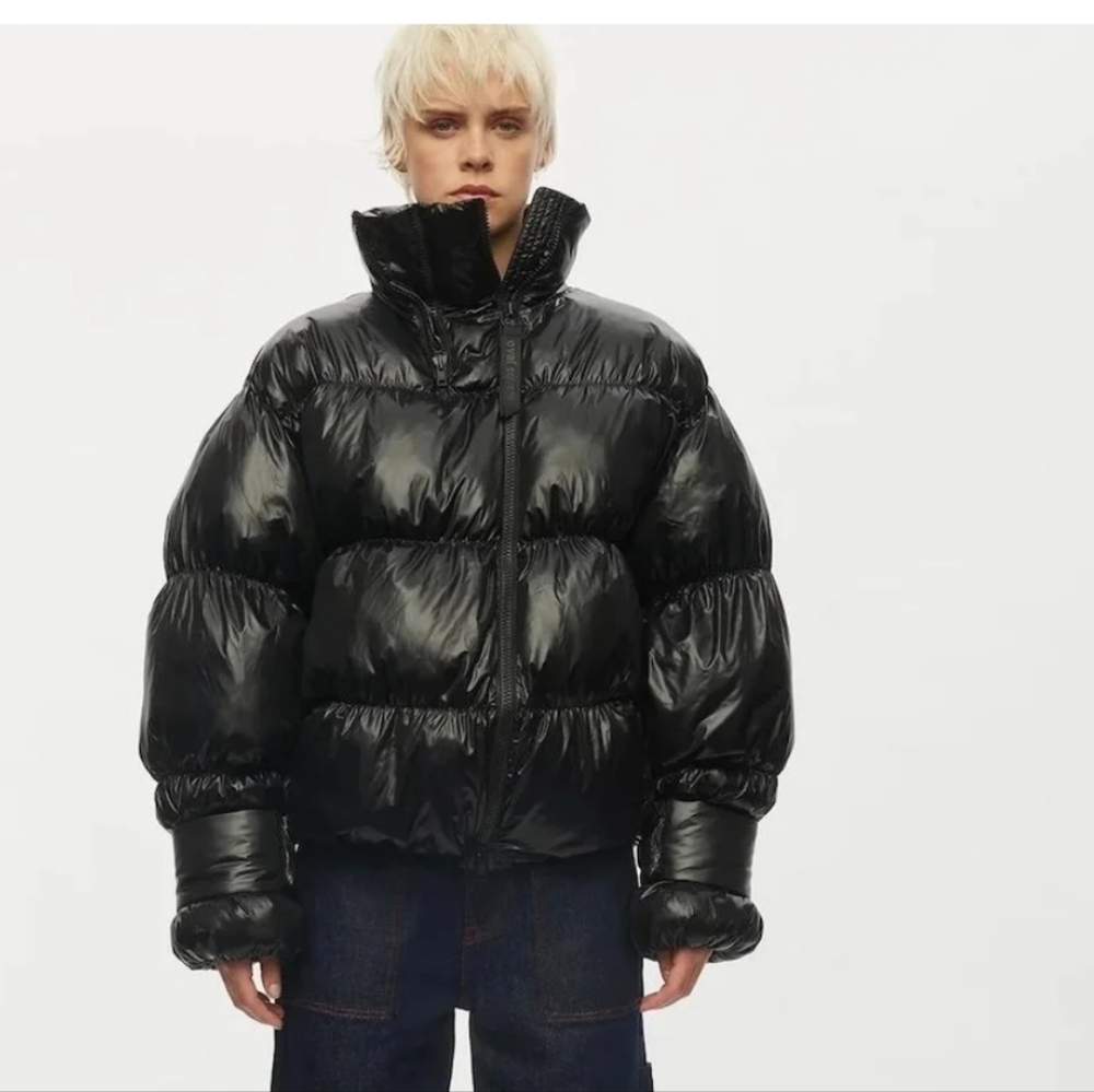 Oval Square Down Black Puffer Jacket - image 1